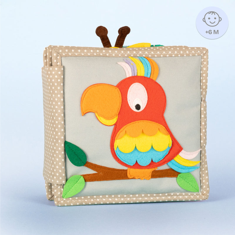 Schillernder Papagei – Mini Quiet Book