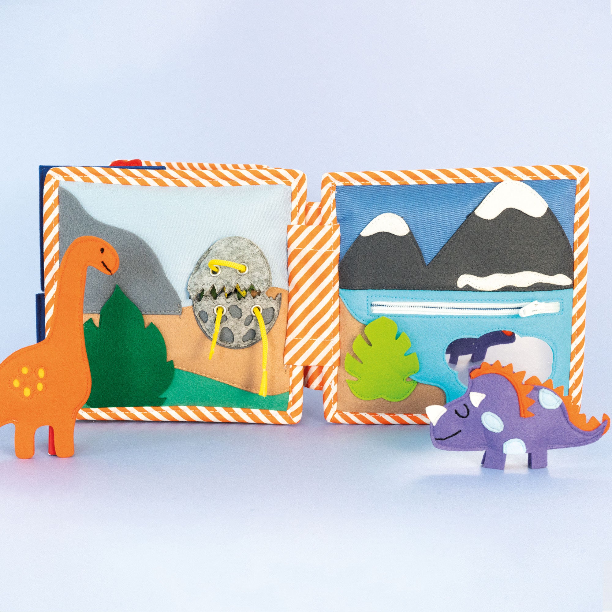 Dino amis – Mini quiet book de 6 pages