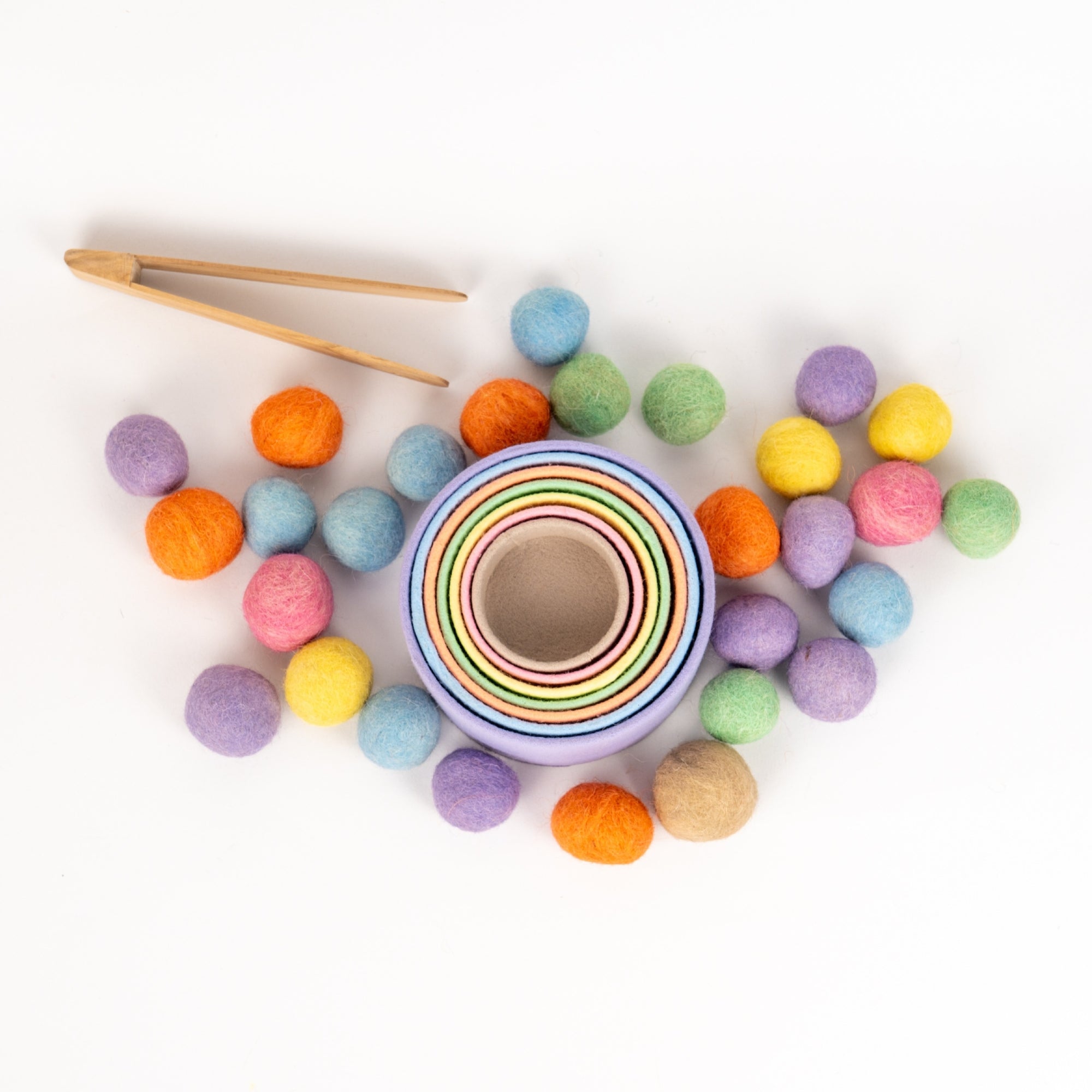 Kullerbunt Pastell – Sortierspiel mit Pinzette ab 3 Jahren